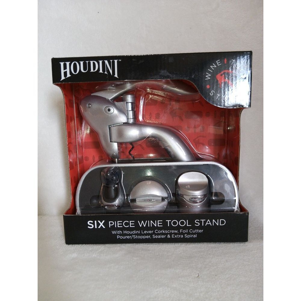 Houdini‎ 6 piece Wine Tool Stand/CORKSCREW SET  NIB